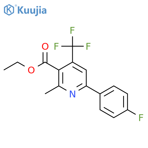 Ethyl 6-(4-fluorophenyl)-2-methyl-4-(trifluoromethyl)nicotinate structure