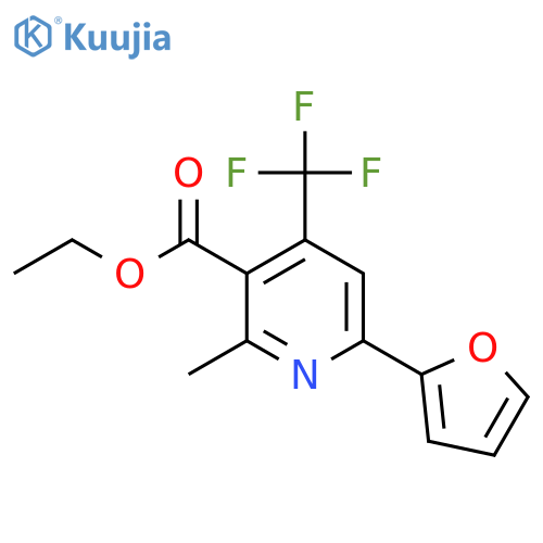 Ethyl 6-(furan-2-yl)-2-methyl-4-(trifluoromethyl)nicotinate structure