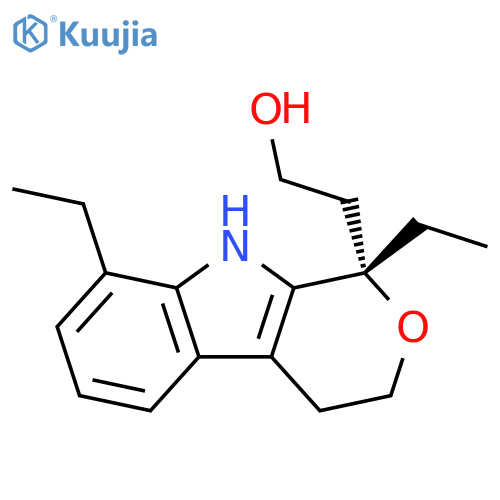 Pyrano[3,4-b]indole-1-ethanol, 1,8-diethyl-1,3,4,9-tetrahydro-, (1S)- structure
