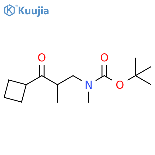Carbamic acid, N-(3-cyclobutyl-2-methyl-3-oxopropyl)-N-methyl-, 1,1-dimethylethyl ester structure