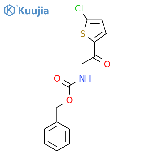 benzyl N-[2-(5-chlorothiophen-2-yl)-2-oxoethyl]carbamate structure