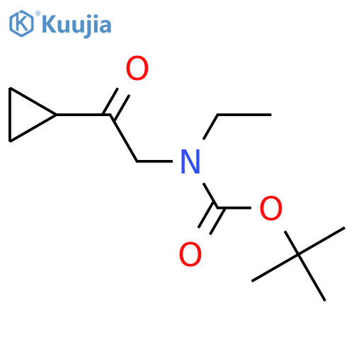 tert-butyl N-(2-cyclopropyl-2-oxoethyl)-N-ethylcarbamate structure