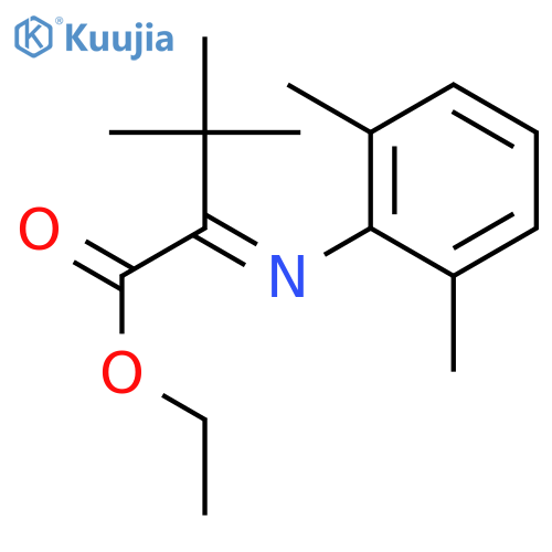 Butanoic acid, 2-[(2,6-dimethylphenyl)imino]-3,3-dimethyl-, ethyl ester structure