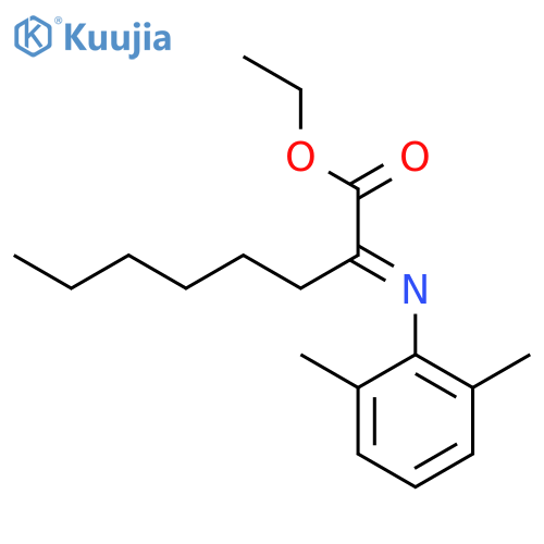 Octanoic acid, 2-[(2,6-dimethylphenyl)imino]-, ethyl ester structure
