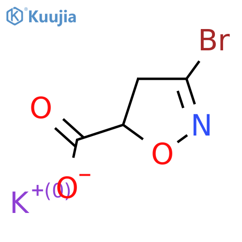 Potassium 3-bromo-4,5-dihydroisoxazole-5-carboxylate structure