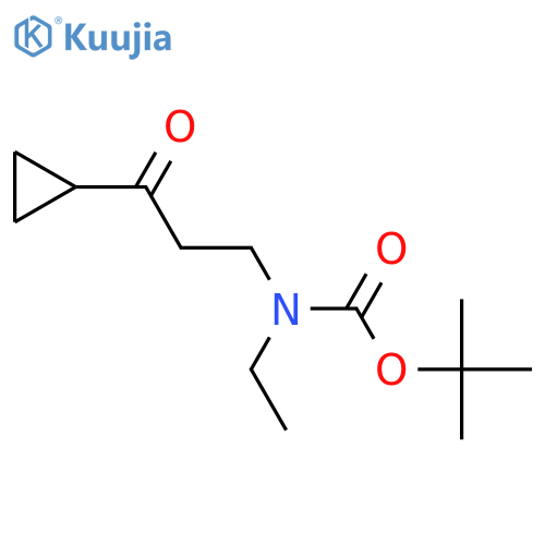 tert-butyl N-(3-cyclopropyl-3-oxopropyl)-N-ethylcarbamate structure