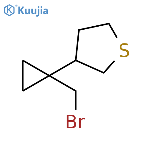 Thiophene, 3-[1-(bromomethyl)cyclopropyl]tetrahydro- structure