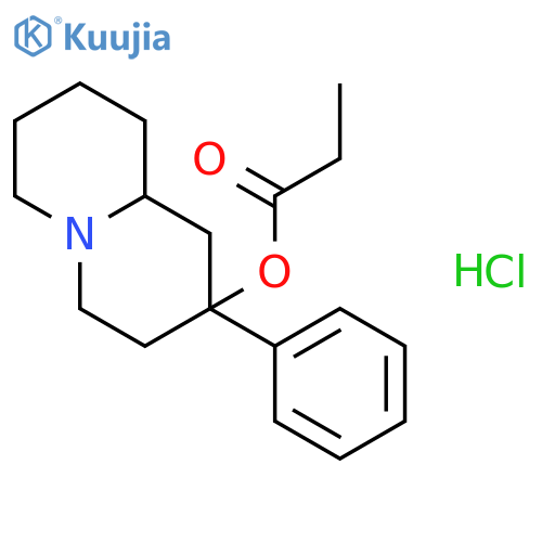(2R,9aR)-2-phenyloctahydro-2H-quinolizin-2-yl propanoate hydrochloride (1:1) structure