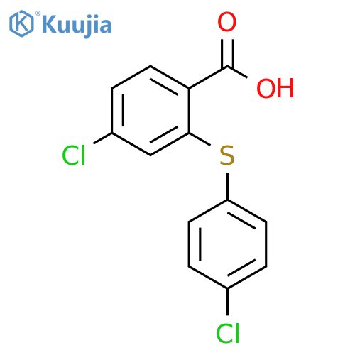 4-Chloro-2-(4-chlorophenyl)sulfanylbenzoic Acid structure