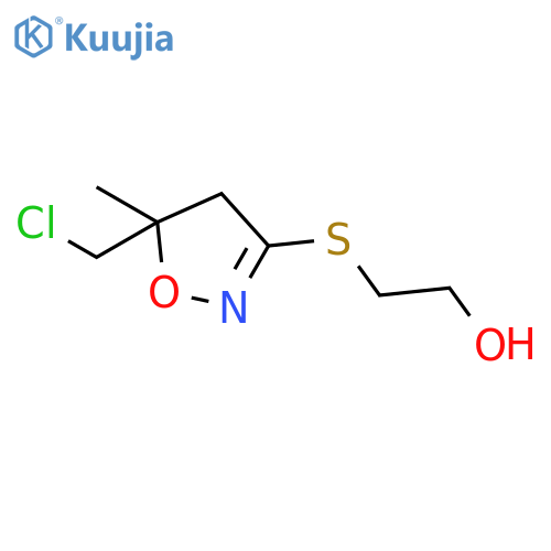 Ethanol, 2-[[5-(chloromethyl)-4,5-dihydro-5-methyl-3-isoxazolyl]thio]- structure