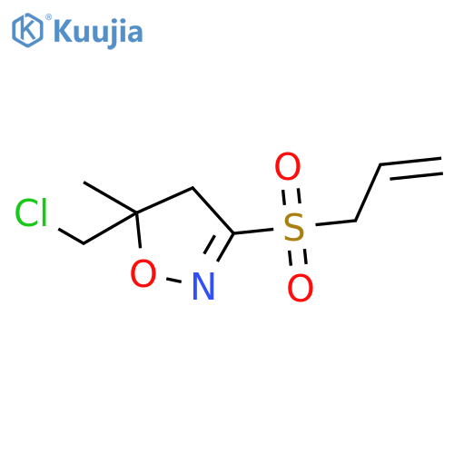 Isoxazole, 5-(chloromethyl)-4,5-dihydro-5-methyl-3-(2-propenylsulfonyl)- structure
