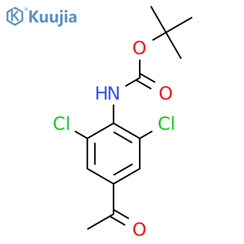 tert-butyl N-(4-acetyl-2,6-dichlorophenyl)carbamate structure