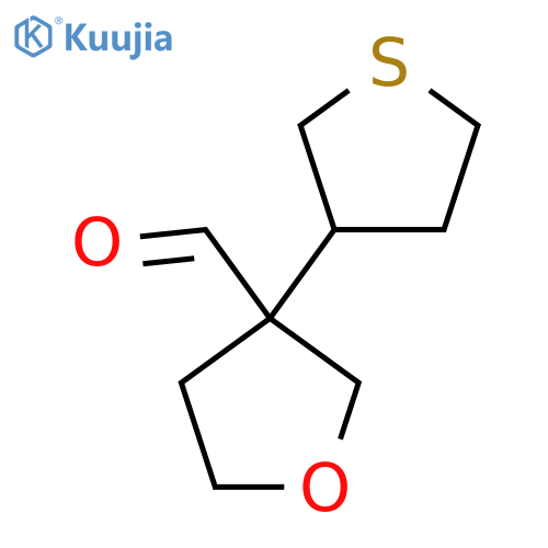 3-(Thiolan-3-yl)oxolane-3-carbaldehyde structure