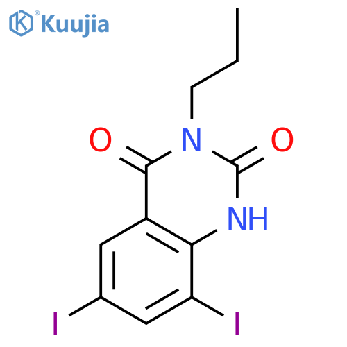 2,4(1H,3H)-Quinazolinedione, 6,8-diiodo-3-propyl- structure