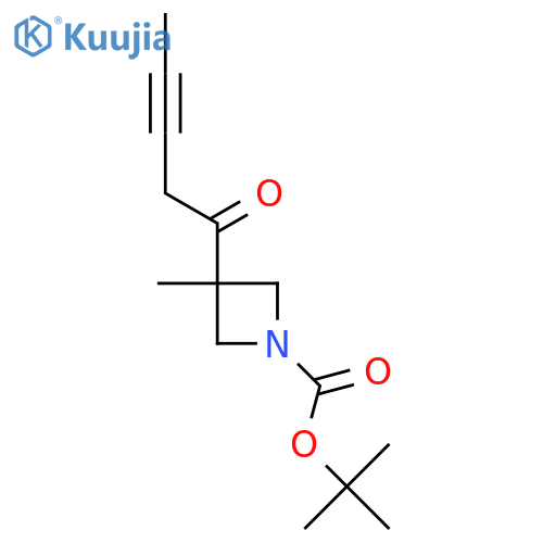Tert-butyl 3-methyl-3-(pent-3-ynoyl)azetidine-1-carboxylate structure