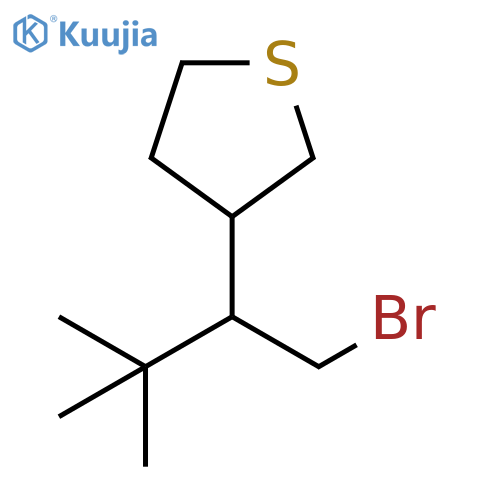 Thiophene, 3-[1-(bromomethyl)-2,2-dimethylpropyl]tetrahydro- structure