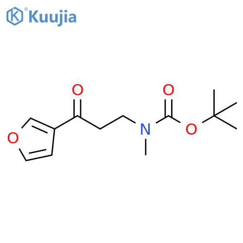 Carbamic acid, N-[3-(3-furanyl)-3-oxopropyl]-N-methyl-, 1,1-dimethylethyl ester structure