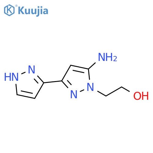 2-5-amino-3-(1H-pyrazol-5-yl)-1H-pyrazol-1-ylethan-1-ol structure