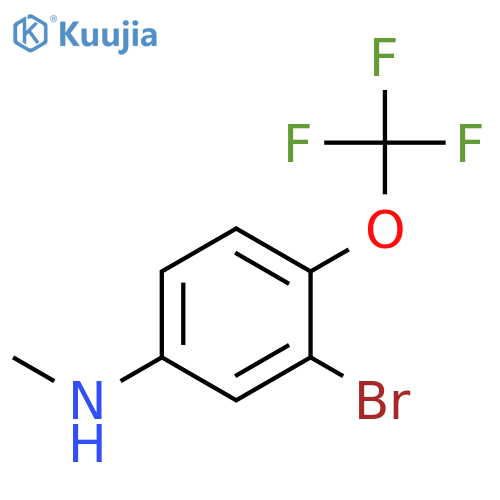 BENZENAMINE, 3-BROMO-N-METHYL-4-(TRIFLUOROMETHOXY)- structure