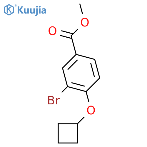 Benzoic acid, 3-bromo-4-(cyclobutyloxy)-, methyl ester structure