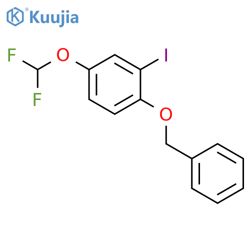 Benzene, 4-(difluoromethoxy)-2-iodo-1-(phenylmethoxy)- structure
