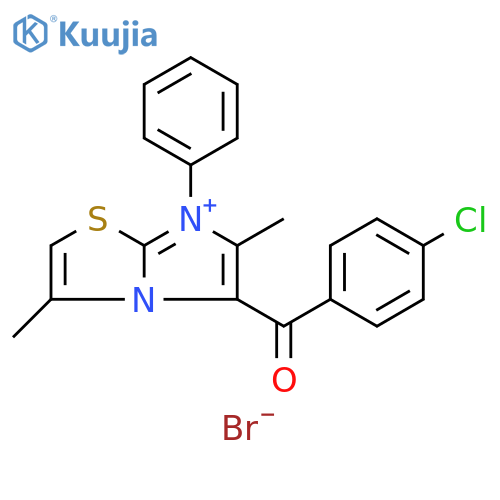 5-(4-chlorobenzoyl)-3,6-dimethyl-7-phenyl-7-imidazo2,1-b1,3thiazol-7-ylium bromide structure
