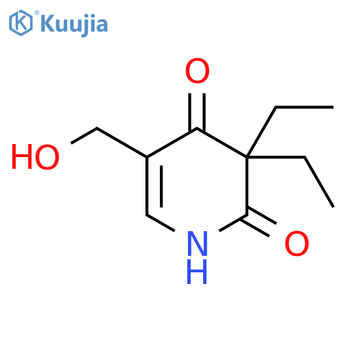 3,3-Diethyl-5-(hydroxymethyl)-2,4-pyridinedione structure