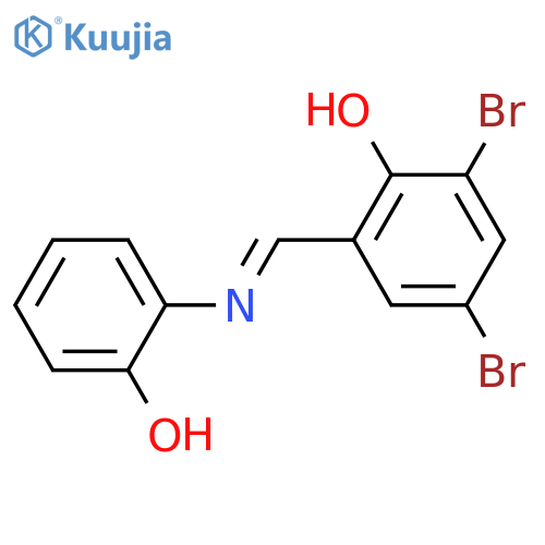 Phenol, 2,4-dibromo-6-[[(2-hydroxyphenyl)imino]methyl]- structure
