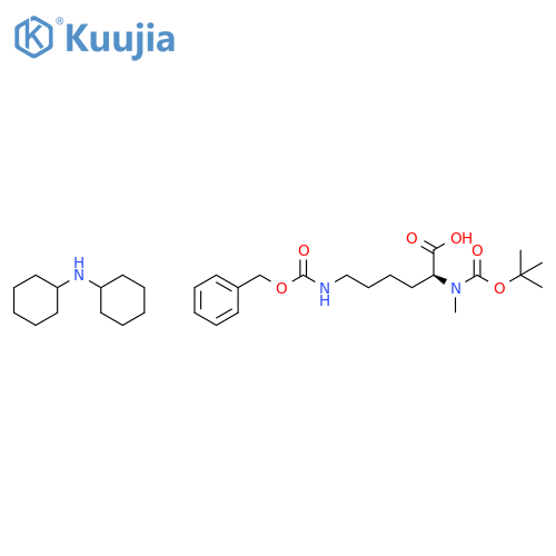 N-alpha-Boc-N-alpha-methyl-Nepsilon-Z-L-lysine dicyclohexylammonium salt structure
