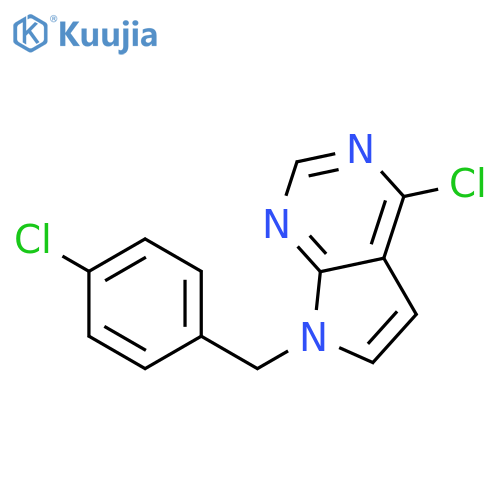 7H-Pyrrolo[2,3-d]pyrimidine, 4-chloro-7-[(4-chlorophenyl)methyl]- structure