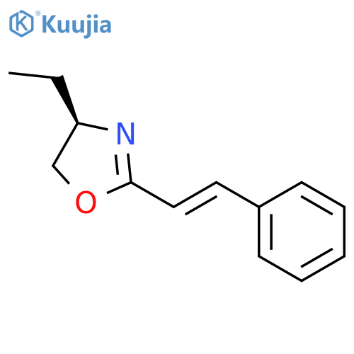 Oxazole, 4-ethyl-4,5-dihydro-2-[(1E)-2-phenylethenyl]-, (4R)- structure