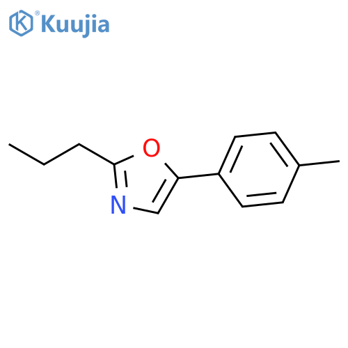 Oxazole, 5-(4-methylphenyl)-2-propyl- structure