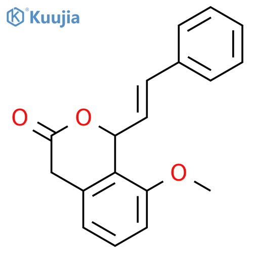 3H-2-Benzopyran-3-one, 1,4-dihydro-8-methoxy-1-(2-phenylethenyl)- structure