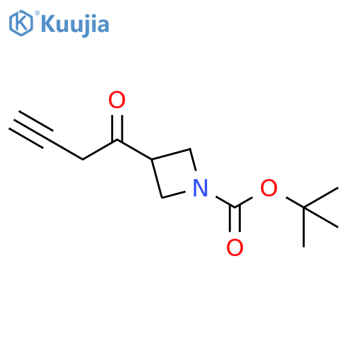 1-Azetidinecarboxylic acid, 3-(1-oxo-3-butyn-1-yl)-, 1,1-dimethylethyl ester structure