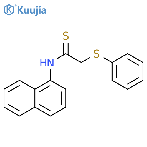 N-1-Naphthalenyl-2-(phenylthio)ethanethioamide structure