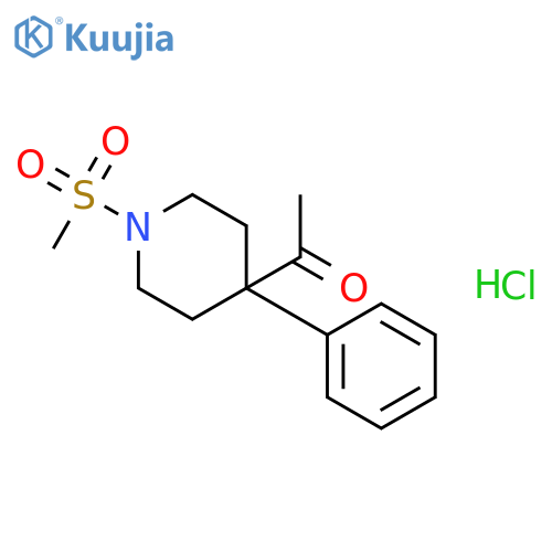 Piperidine, 4-acetyl-1-(methylsulfonyl)-4-phenyl-, hydrochloride structure