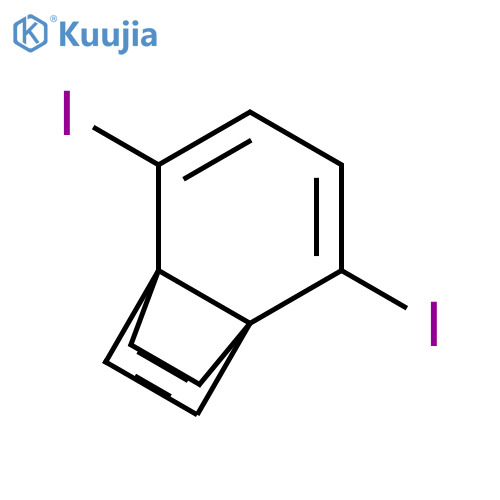 Tricyclo[4.2.2.01,6]deca-2,4,7,9-tetraene, 2,5-diiodo- structure