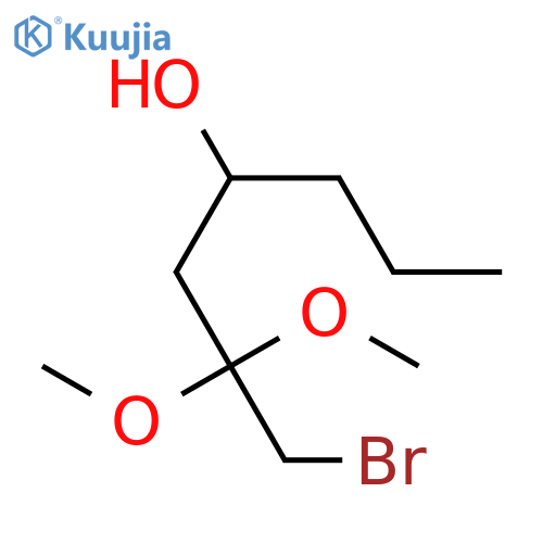 4-Heptanol, 1-bromo-2,2-dimethoxy- structure
