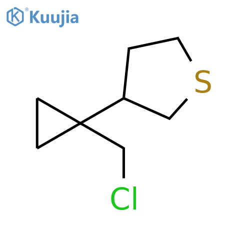 Thiophene, 3-[1-(chloromethyl)cyclopropyl]tetrahydro- structure