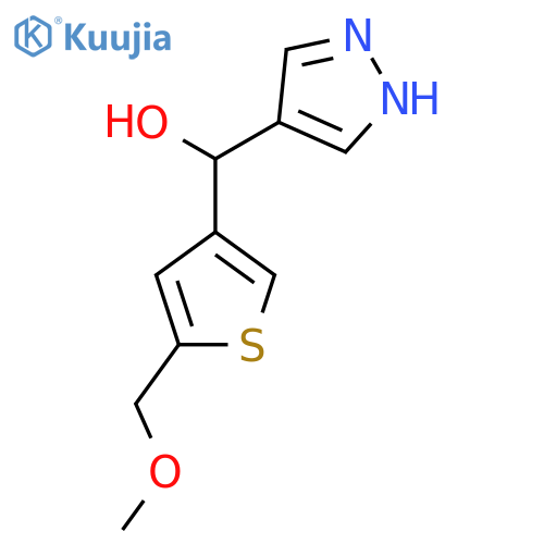 5-(methoxymethyl)thiophen-3-yl(1H-pyrazol-4-yl)methanol structure