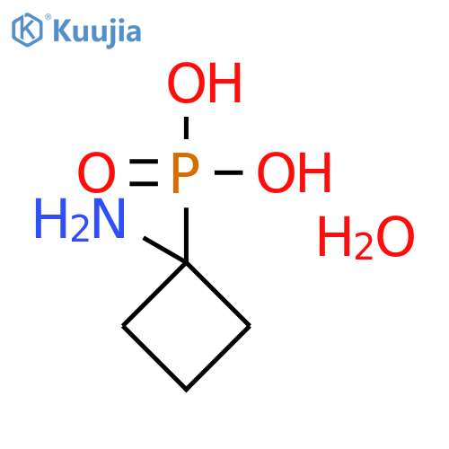 Phosphonic acid, (1-aminocyclobutyl)-, monohydrate structure