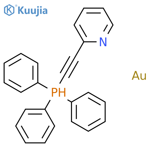 Gold, (2-pyridinylethynyl)(triphenylphosphine)- structure