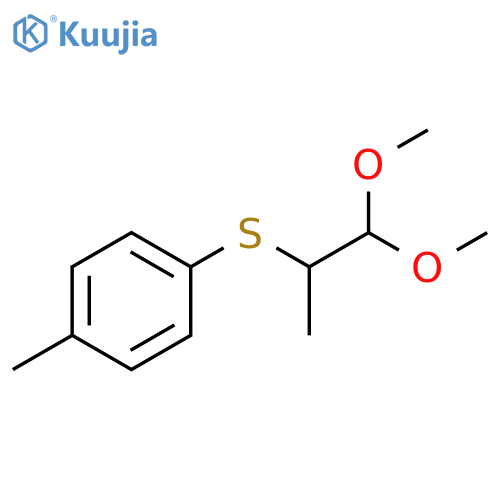 Benzene, 1-[(2,2-dimethoxy-1-methylethyl)thio]-4-methyl- structure