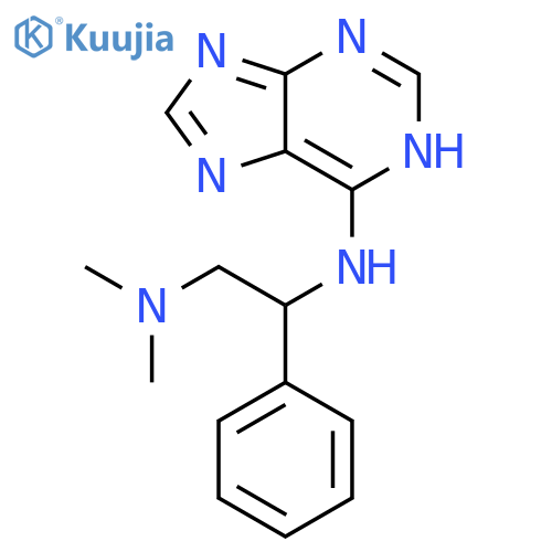 1,2-Ethanediamine, N2,N2-dimethyl-1-phenyl-N1-1H-purin-6-yl- structure