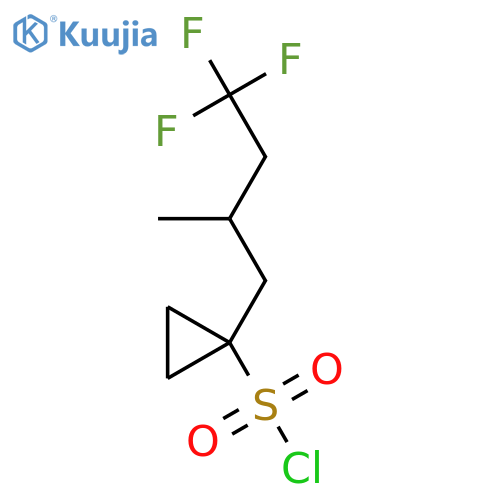 1-(4,4,4-trifluoro-2-methylbutyl)cyclopropane-1-sulfonyl chloride structure