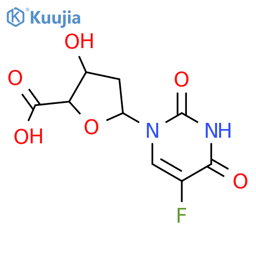 b-D-erythro-Pentofuranuronic acid,1,2-dideoxy-1-(5-fluoro-3,4-dihydro-2,4-dioxo-1(2H)-pyrimidinyl)- structure