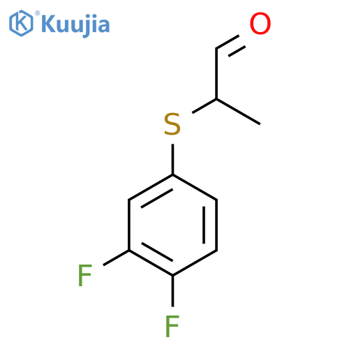 Propanal, 2-[(3,4-difluorophenyl)thio]- structure
