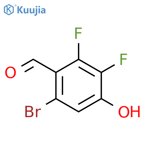 6-Bromo-2,3-difluoro-4-hydroxybenzaldehyde structure