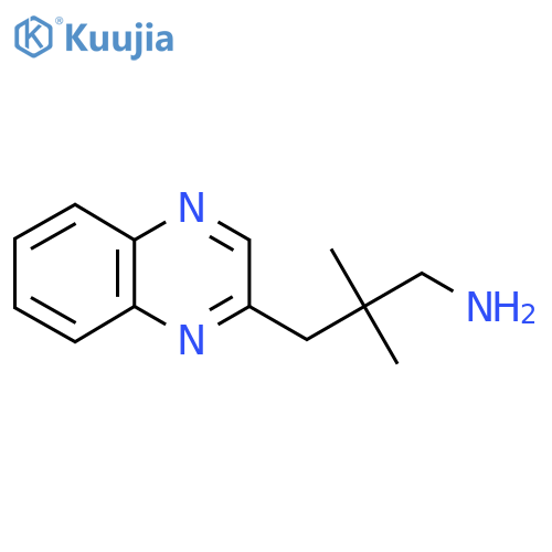 2,2-dimethyl-3-(quinoxalin-2-yl)propan-1-amine structure