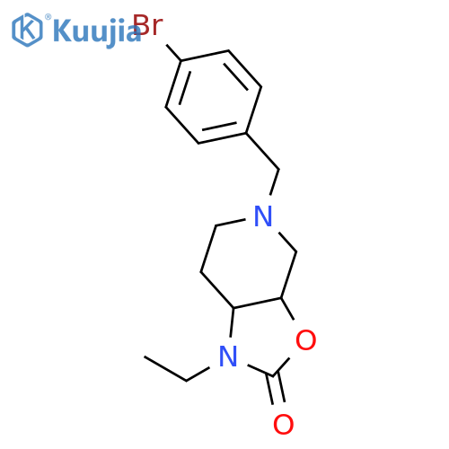 Oxazolo[5,4-c]pyridin-2(1H)-one, 5-[(4-bromophenyl)methyl]-1-ethylhexahydro-, (3aR,7aS)-rel- structure